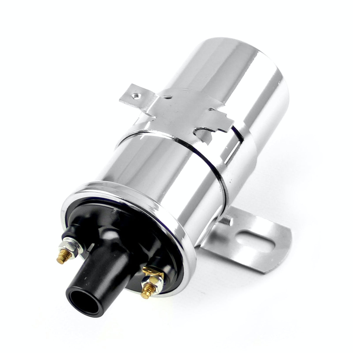 Speedmaster PCE382.1016 12V Electronic Round Oil Filled Female Round Canister Ignition Coil Chrome
