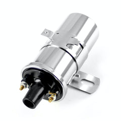 Speedmaster PCE382.1016 12V Electronic Round Oil Filled Female Round Canister Ignition Coil Chrome