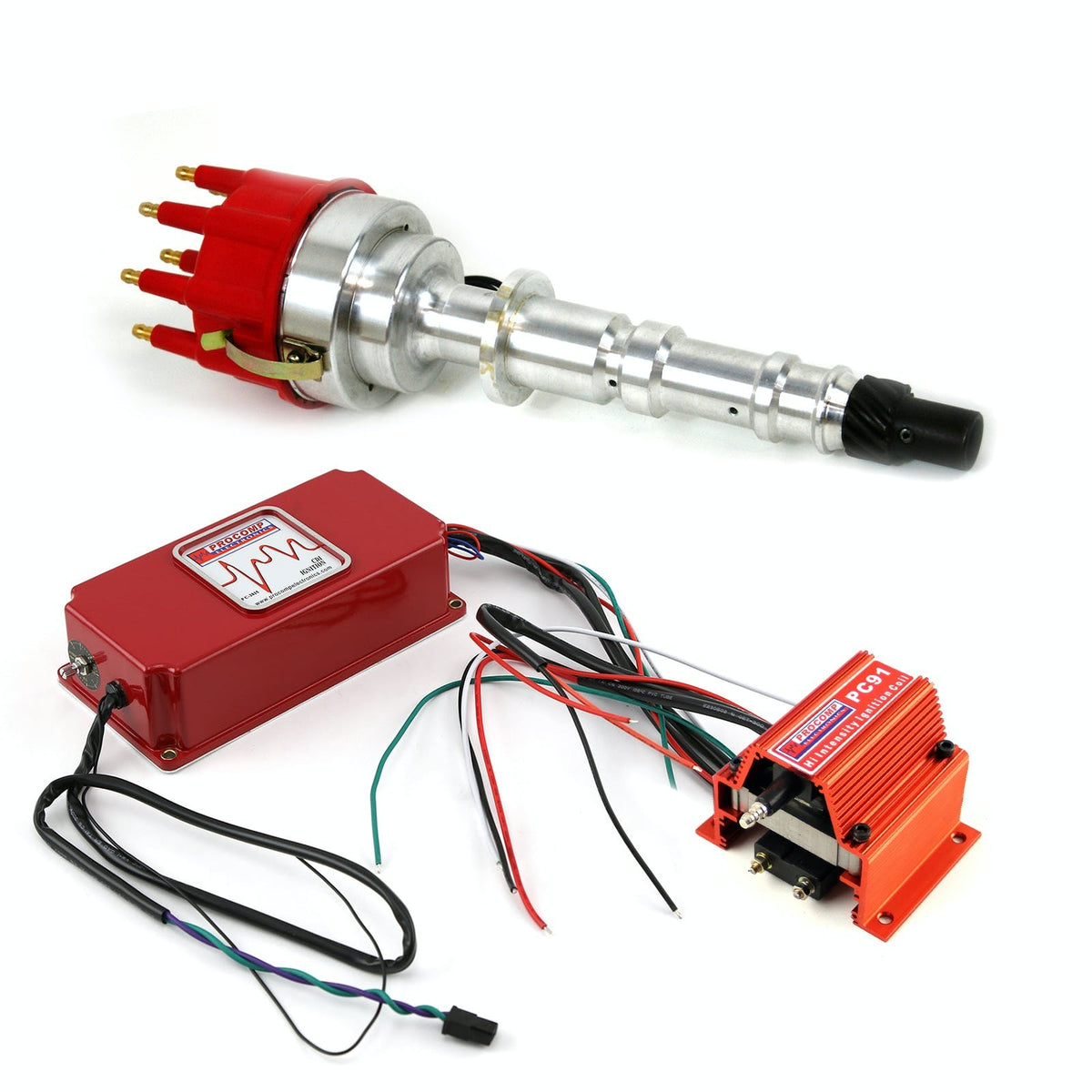 Speedmaster PCE385.1108 Pro Billet Aluminum Distributor 6AL CDI Ignition and Coil Kit