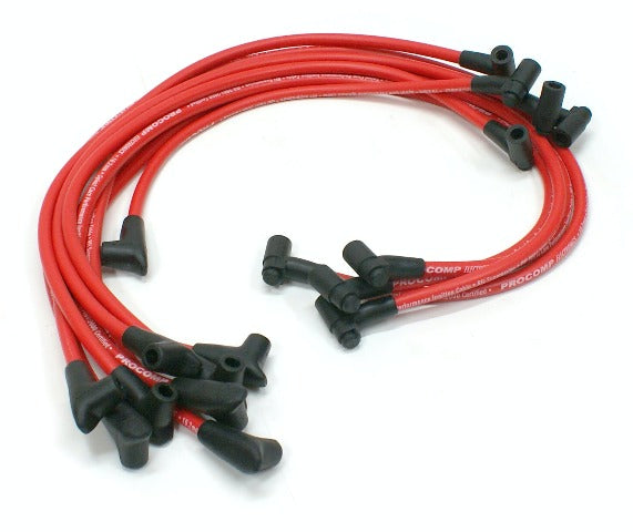 Speedmaster PCE390.1010 90 Deg to 90 Deg Under Covers Male Red Spark Plug Wires Suits Chevy