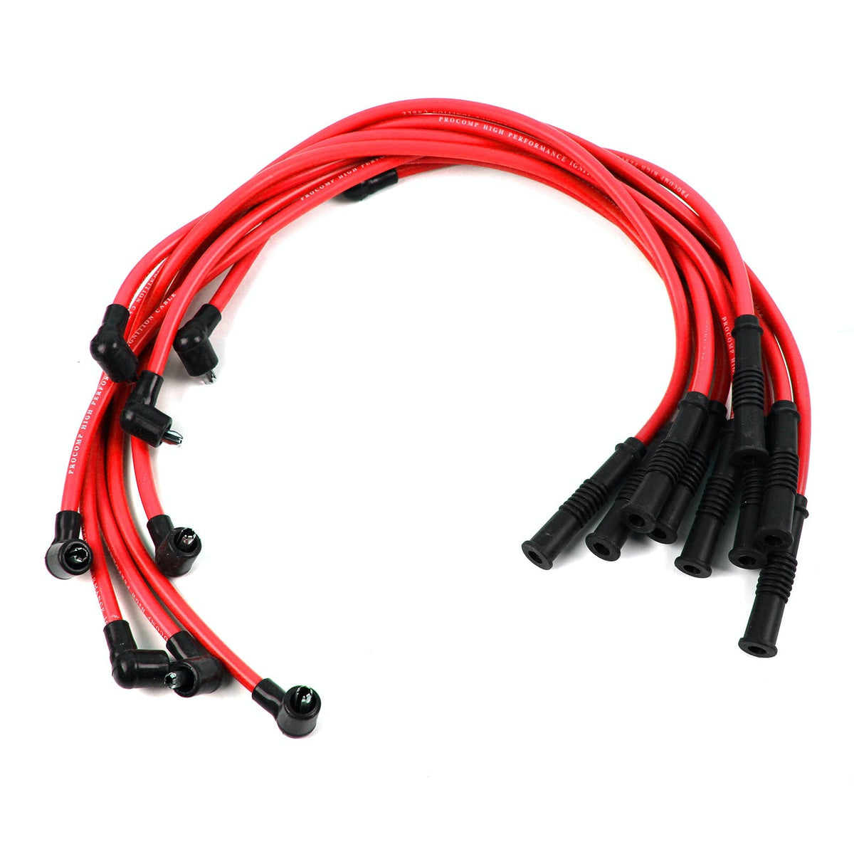 Speedmaster PCE390.1019 90 Deg to Straight - Female - Red Spark Plug Wires (Suits Ford)
