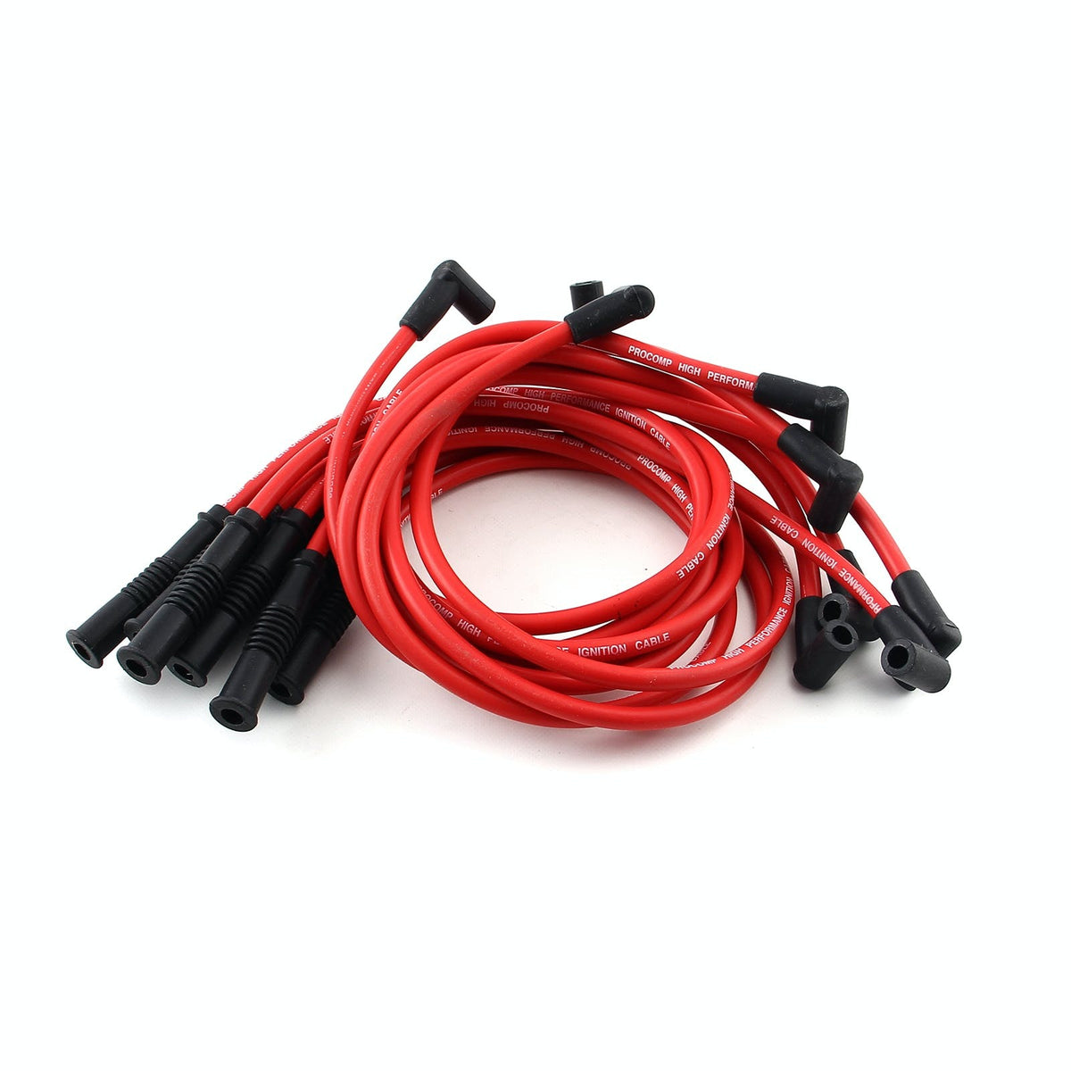 Speedmaster PCE390.1022 90 Deg to Straight - Male - Red Spark Plug Wires (Suits Ford)