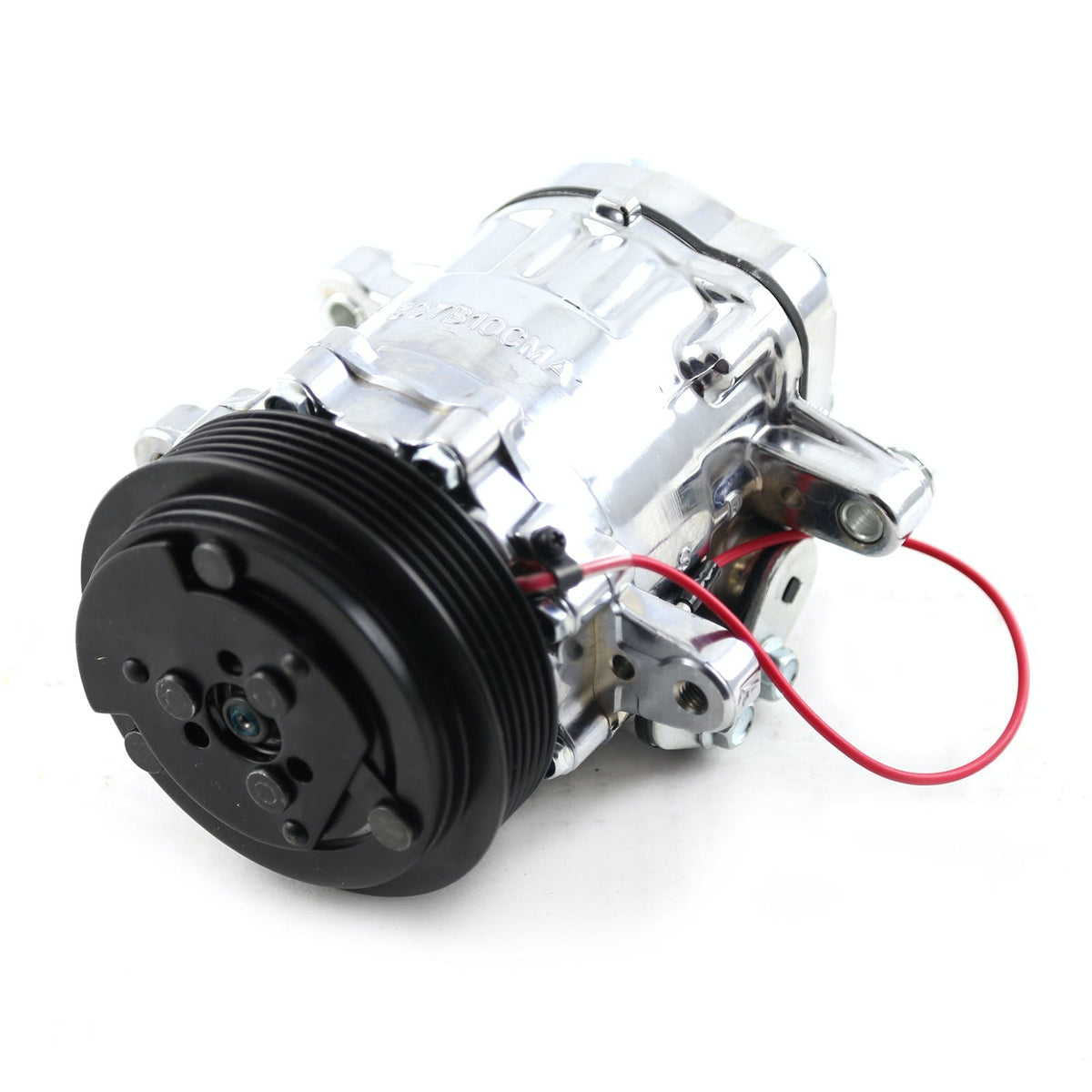 Speedmaster PCE413.1004 Serpentine Belt Sanden Style 7176 Small Body Chrome Air Compressor