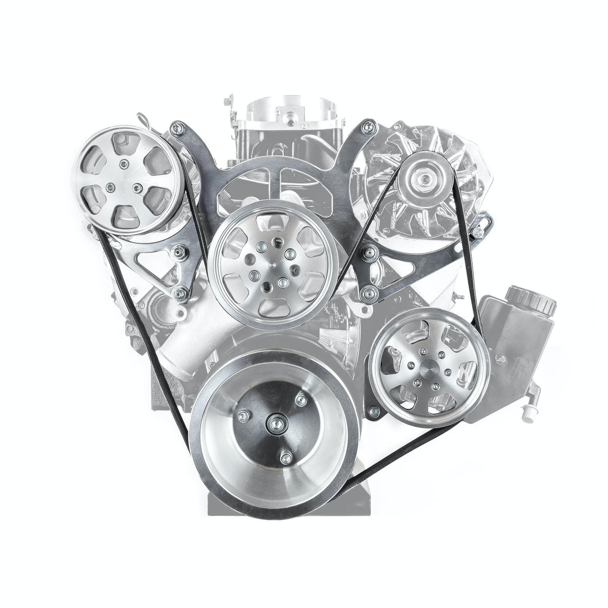 Speedmaster PCE415.1021 Billet Aluminum Complete Serpentine Engine Pulley Set