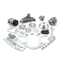 Speedmaster PCE415.1024 Aluminum Serpentine Complete Engine Pulley and Components Kit