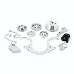 Speedmaster PCE415.1024 Aluminum Serpentine Complete Engine Pulley and Components Kit