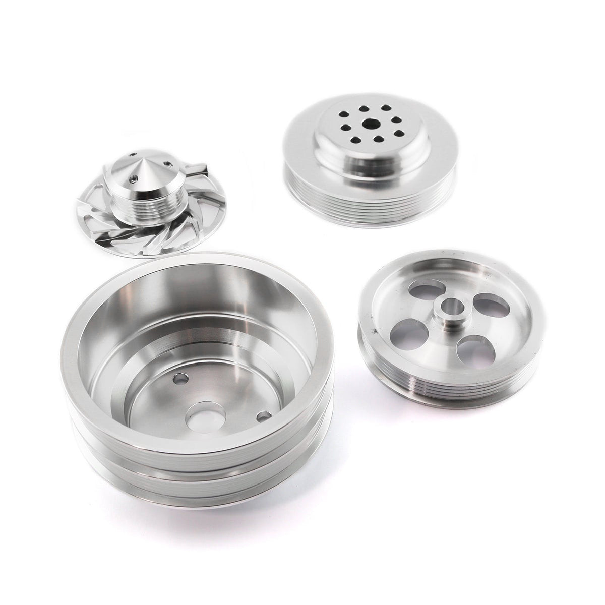 Speedmaster PCE415.1039 Serpentine Pulley Kit Long Water Pump w/Type 2 Power Steering Pump