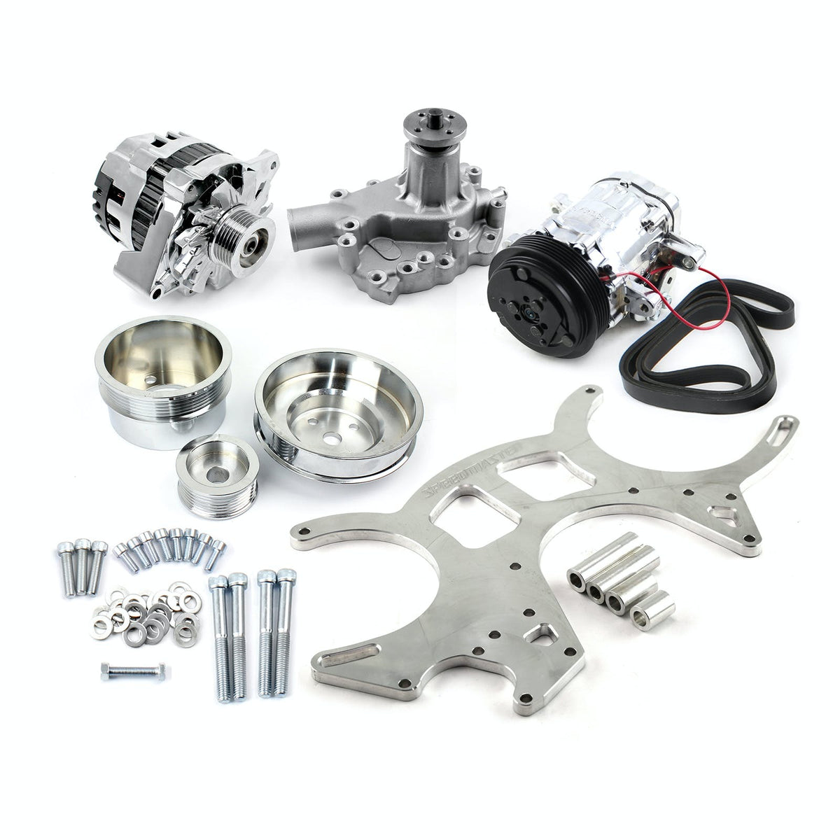 Speedmaster PCE415.1046 Billet Aluminum 20% Underdrive Serpentine Kit