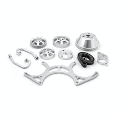 Speedmaster PCE415.1051 Aluminum Serpentine Complete Engine Pulley and Components Kit