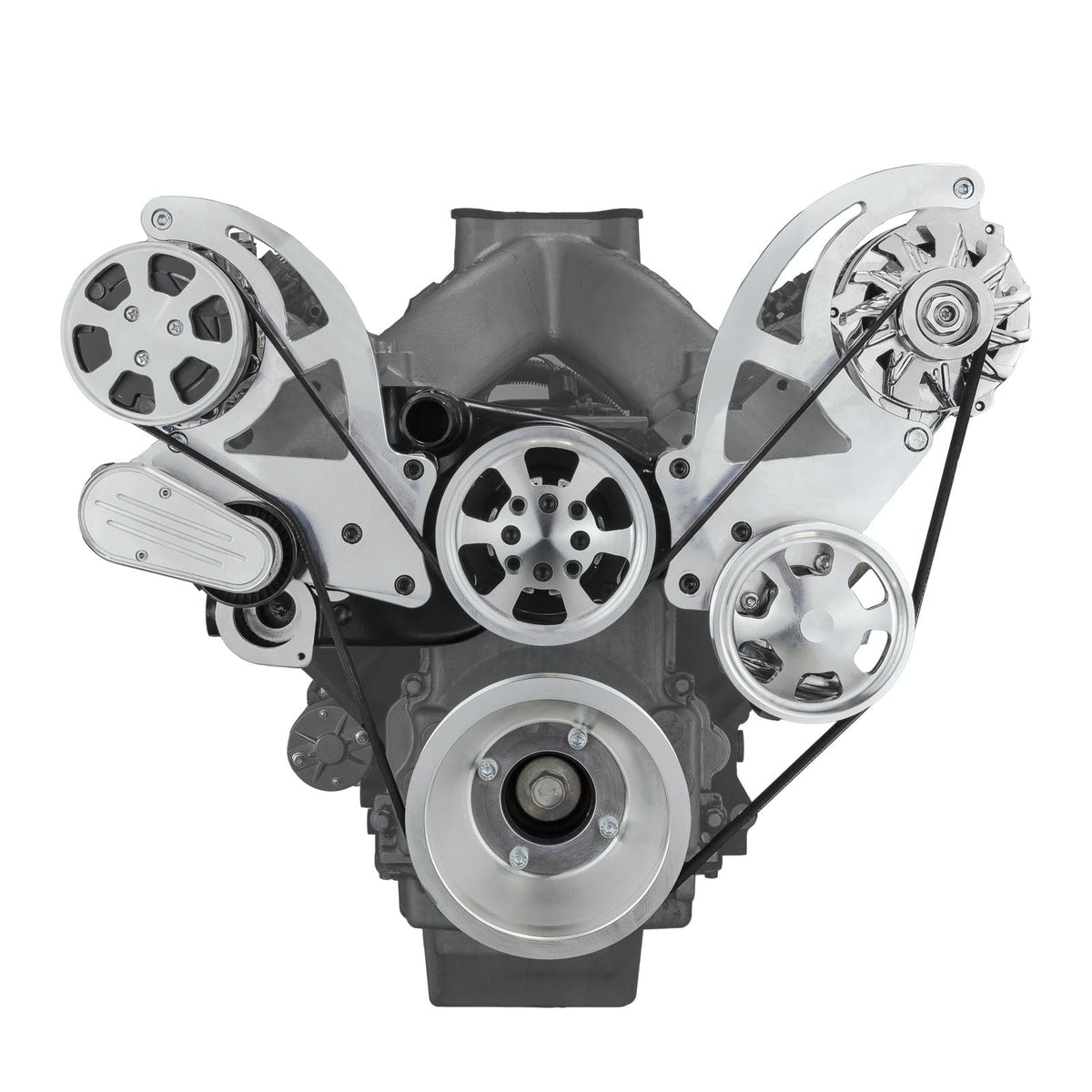 Speedmaster PCE415.1052 Billet Aluminum Serpentine Pulley Set and Components Kit
