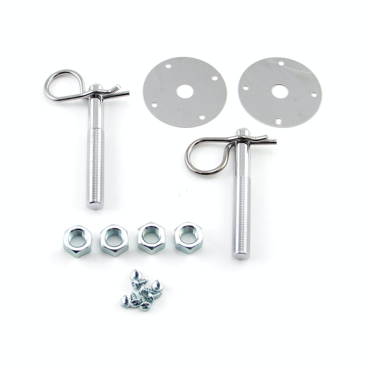 Speedmaster PCE425.1001 Hood Pin Kit Steel Chrome - Hairpin Q-Clips Style Scuff Plates