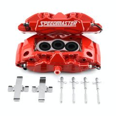Speedmaster PCE521.1012 6 Piston Billet Caliper Front Pair - Red Powdercoated