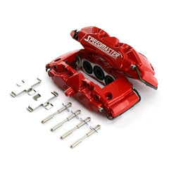 Speedmaster PCE521.1012 6 Piston Billet Caliper Front Pair - Red Powdercoated