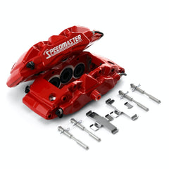 Speedmaster PCE521.1013 6 Piston Billet Caliper Rear Pair - Red Powdercoated