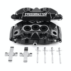 Speedmaster PCE521.1014 6 Piston Billet Caliper Front Pair - Black Powdercoated