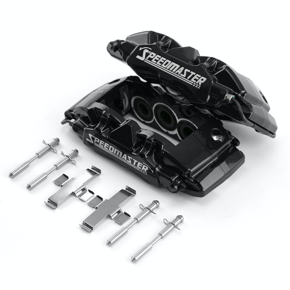 Speedmaster PCE521.1015 6 Piston Billet Caliper Rear Pair - Black Powdercoated
