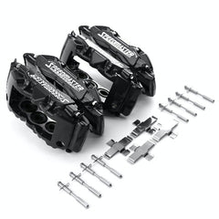 Speedmaster PCE521.1018 6 Piston Billet Caliper Front and Rear Kit - Black Powdercoated
