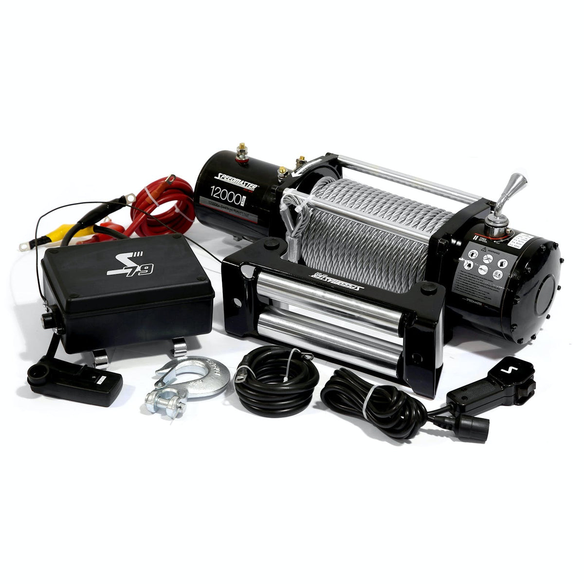 Speedmaster PCE553.1004 12000lbs / 5445kgs 12V Electric 4wd Winch Kit w/ Wireless Remote
