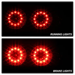 Spyder Auto 5000385 (Spyder) Acura RSX 02-04 LED Tail Lights-Red Clear