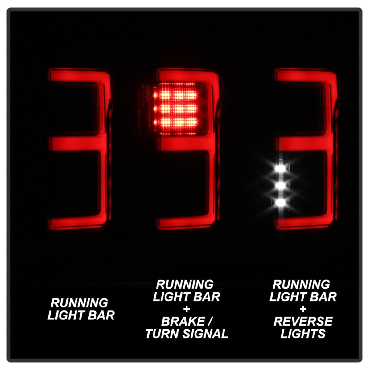 Spyder Auto 5085337 (Spyder) Ford F150 2015-2018 Light Bar LED Tail Lights ( Compatible With Rear Bl