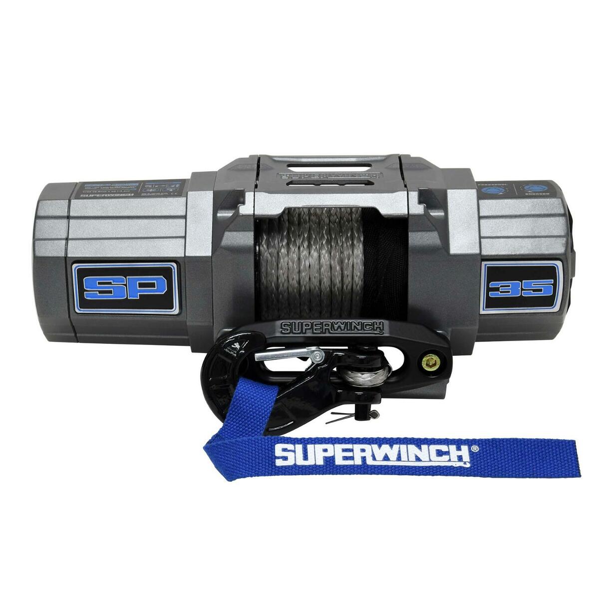 Superwinch 1135250 SP 35SR Winch 3,500 lb. 12 VDC 7/32 in x 40 ft synthetic rope sealed solenoid