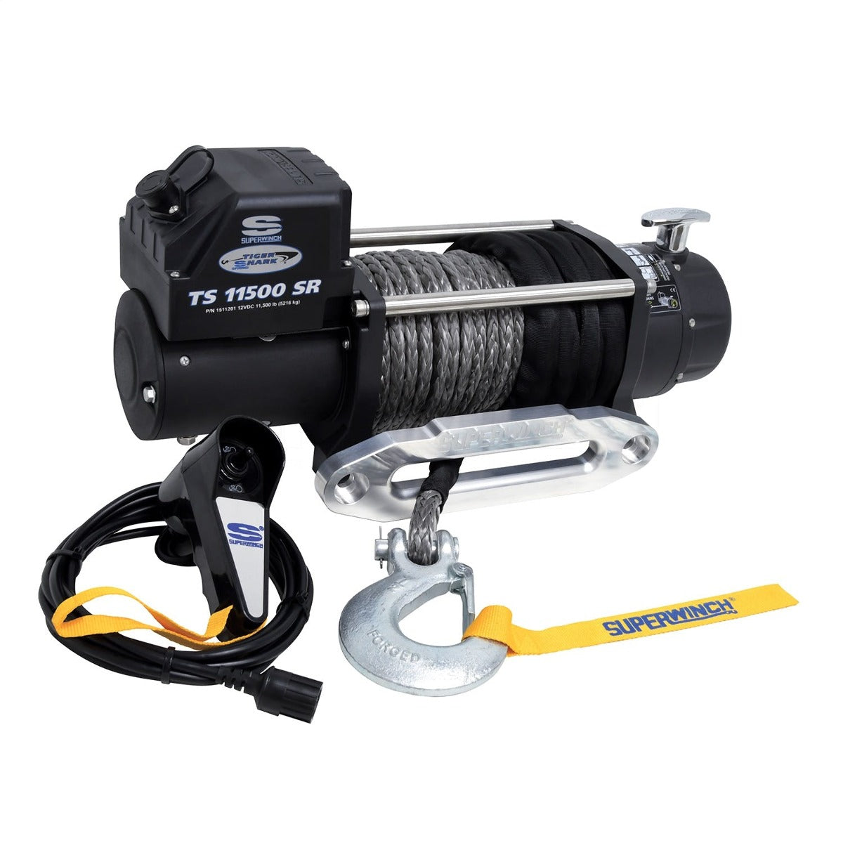 Superwinch 1511201 Tiger Shark 11500 Winch Synthetic