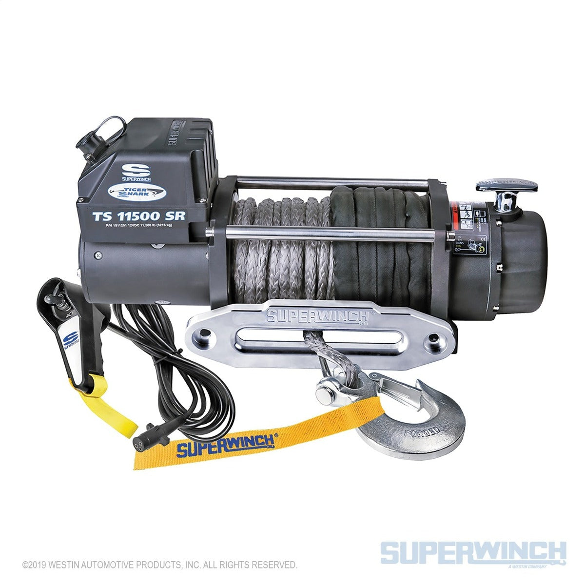 Superwinch 1511201 Tiger Shark 11500 Winch Synthetic