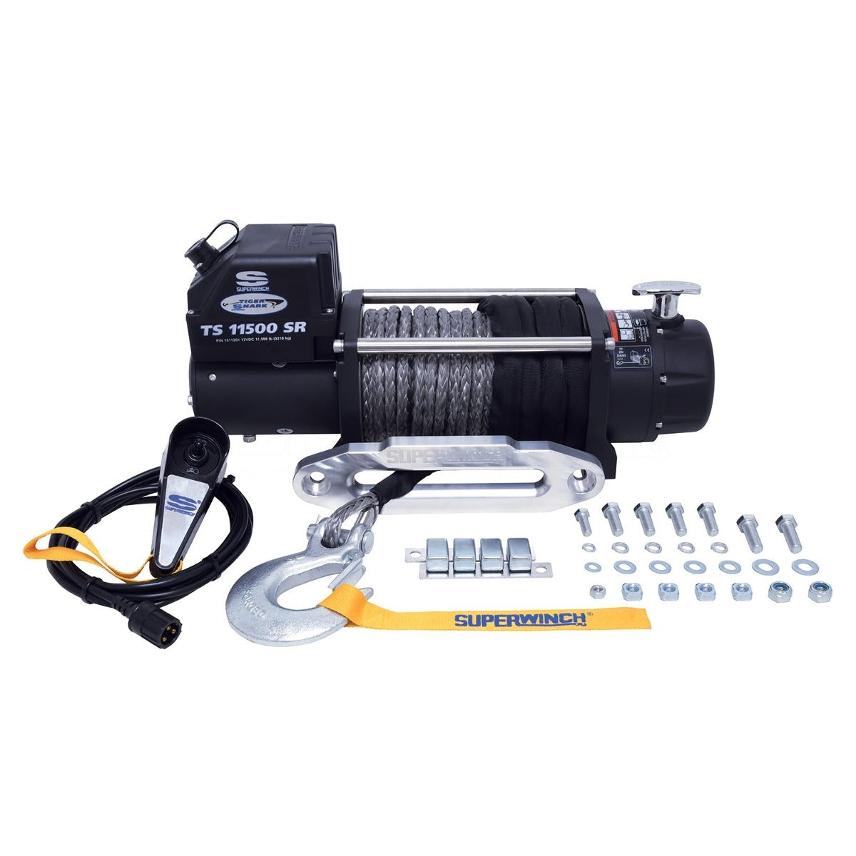 Superwinch 1511201 Tiger Shark 11500 Winch Synthetic