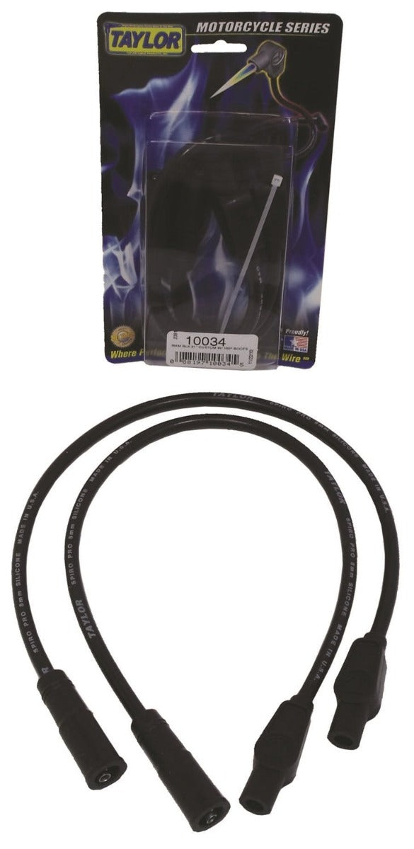 Taylor Cable Products 10034 8mm Spiro-Pro black 21in custom MC 180
