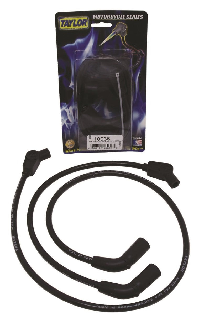 Taylor Cable Products 10036 8mm Spiro-Pro black 35/17in custom MC 135