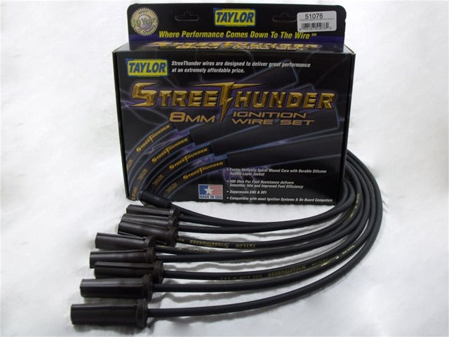Taylor Cable Products 51076 Streethunder custom 8 cyl black
