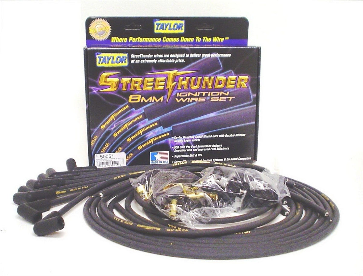 Taylor Cable Products 53044 Streethunder custom 8 cyl black