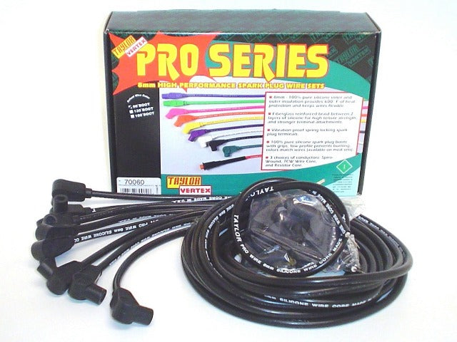Taylor Cable Products 70060 8mm Pro Wire/Vertex TCW univ 8 cyl 90 black