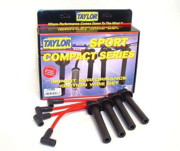 Taylor Cable Products 72242 8mm Spiro-Pro custom 4 cyl red