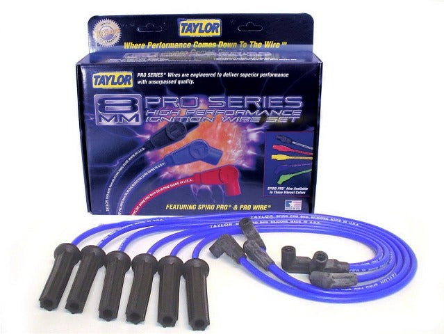 Taylor Cable Products 72600 8mm Spiro-Pro custom 6 cyl blue