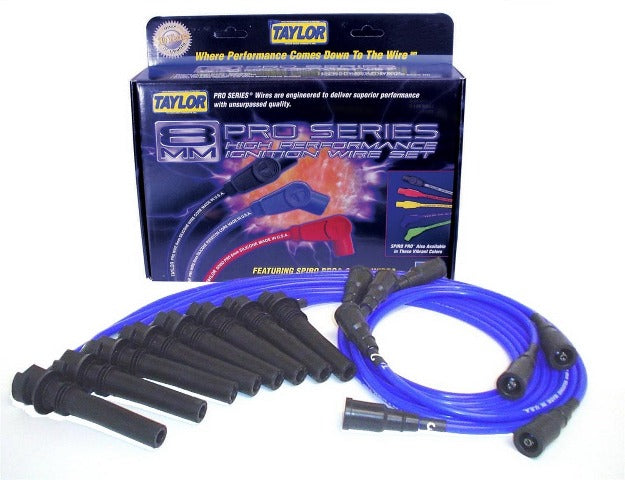 Taylor Cable Products 72634 8mm Spiro-Pro custom 8 cyl blue