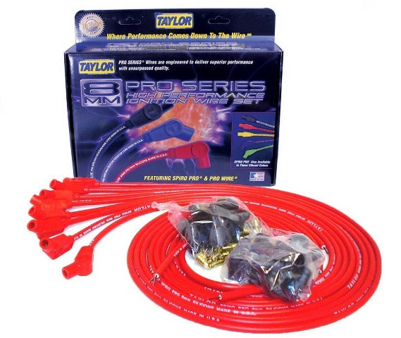 Taylor Cable Products 73253 8mm Spiro-Pro univ 8 cyl 135 red