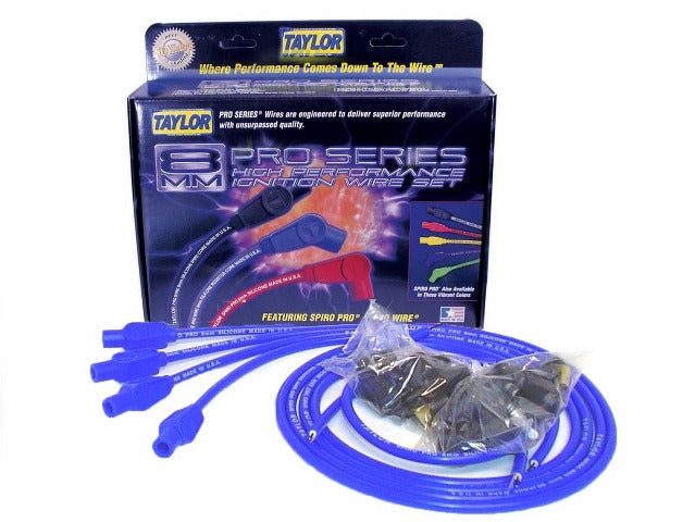 Taylor Cable Products 73635 8mm Spiro-Pro univ 4 cyl 180 blue