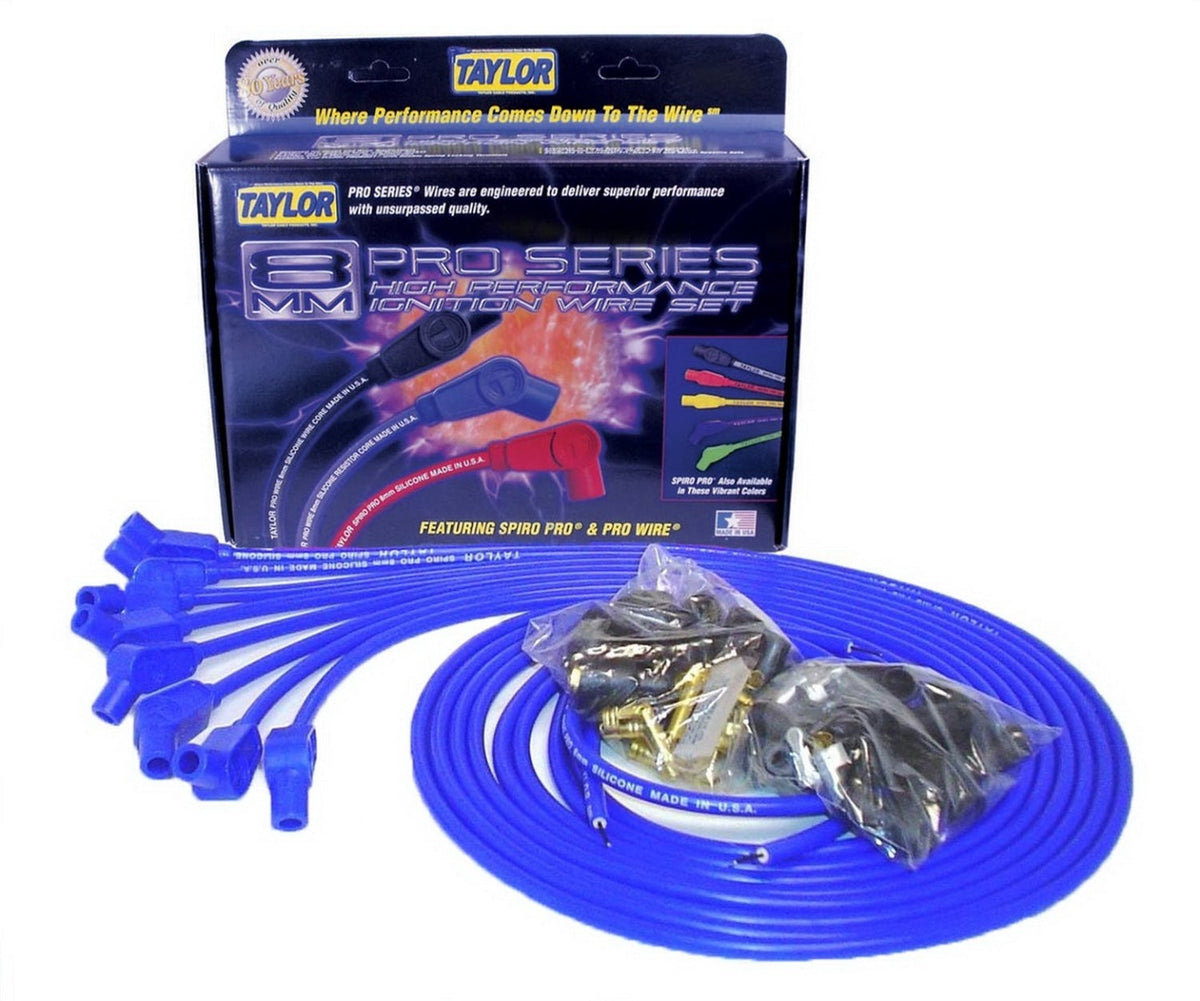 Taylor Cable Products 73653 8mm Spiro-Pro univ 8 cyl 135 blue