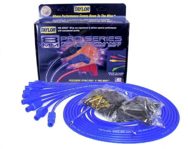 Taylor Cable Products 73655 8mm Spiro-Pro univ 8 cyl 180 blue