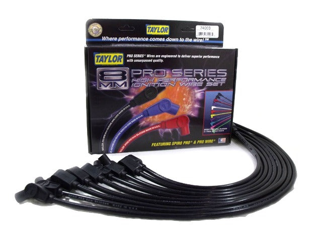 Taylor Cable Products 74003 8mm Spiro-Pro custom 8 cyl black