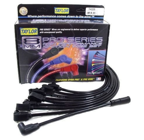 Taylor Cable Products 74026 8mm Spiro-Pro custom 8 cyl black