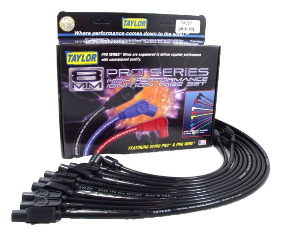 Taylor Cable Products 74051 8mm Spiro-Pro custom 8 cyl black