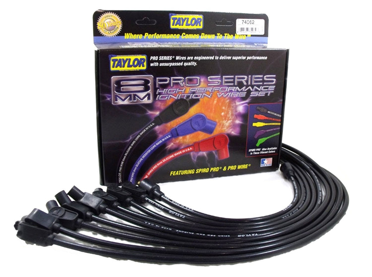 Taylor Cable Products 74062 8mm Spiro-Pro custom 8 cyl black