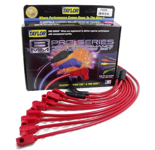 Taylor Cable Products 74239 8mm Spiro-Pro custom 8 cyl red