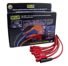 Taylor Cable Products 74248 8mm Spiro-Pro custom 6 cyl red