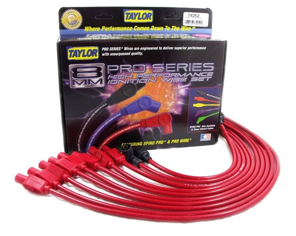 Taylor Cable Products 74252 8mm Spiro-Pro custom 8 cyl red