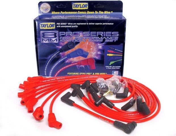 Taylor Cable Products 74258 8mm Spiro-Pro custom 8 cyl red