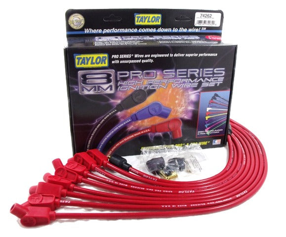 Taylor Cable Products 74262 8mm Spiro-Pro custom 8 cyl red