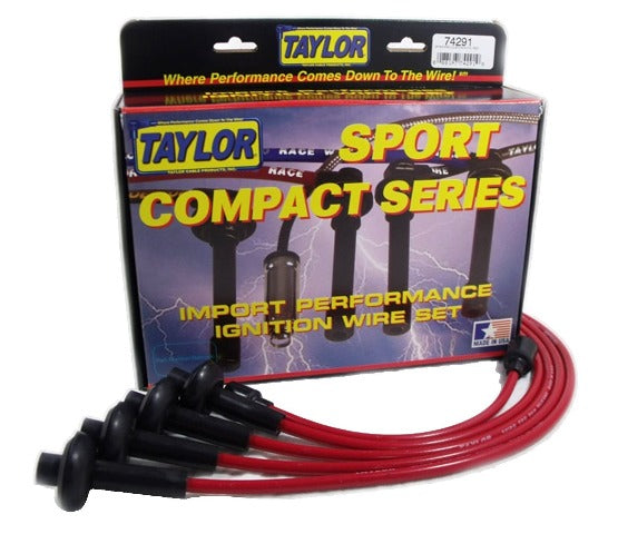 Taylor Cable Products 74291 8mm Spiro-Pro custom 4 cyl red